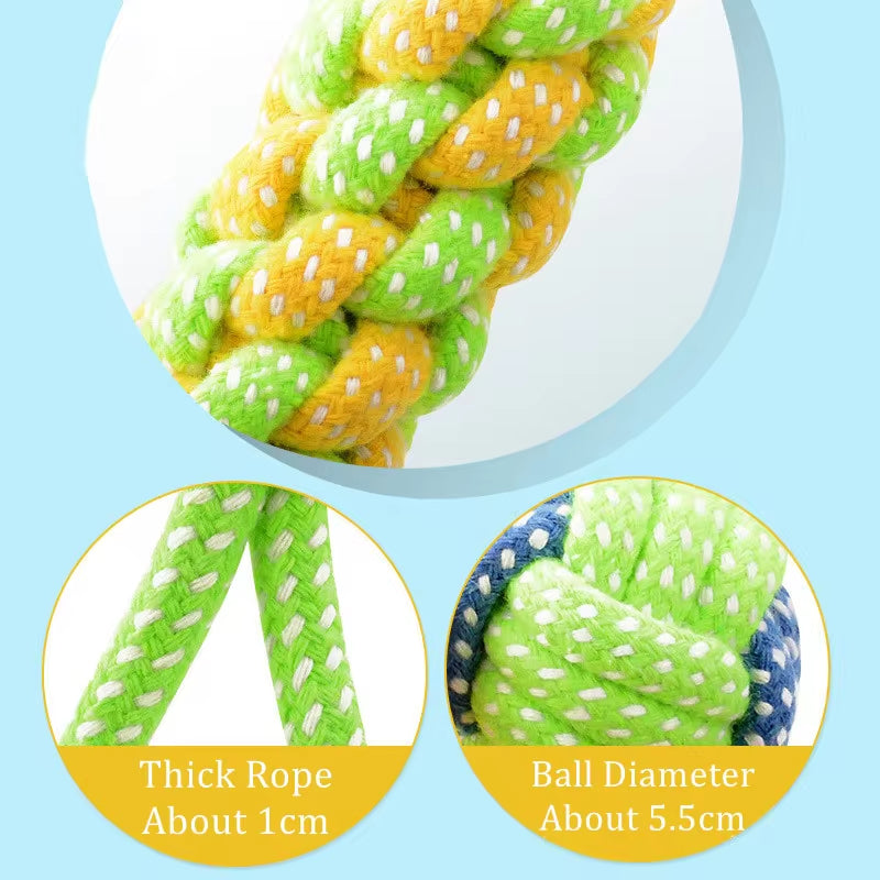 Interactive Cotton Rope Dog Toys: Mini Balls and Chew Accessories for Large and Small Dogs
