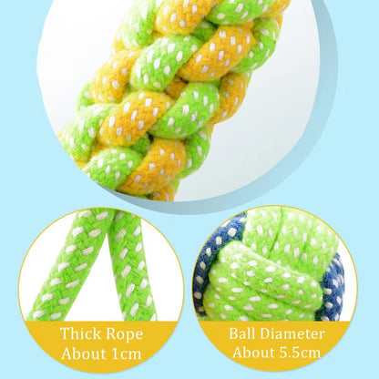 Interactive Cotton Rope Dog Toys: Mini Balls and Chew Accessories for Large and Small Dogs