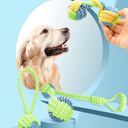 Interactive Cotton Rope Dog Toys: Mini Balls and Chew Accessories for Large and Small Dogs
