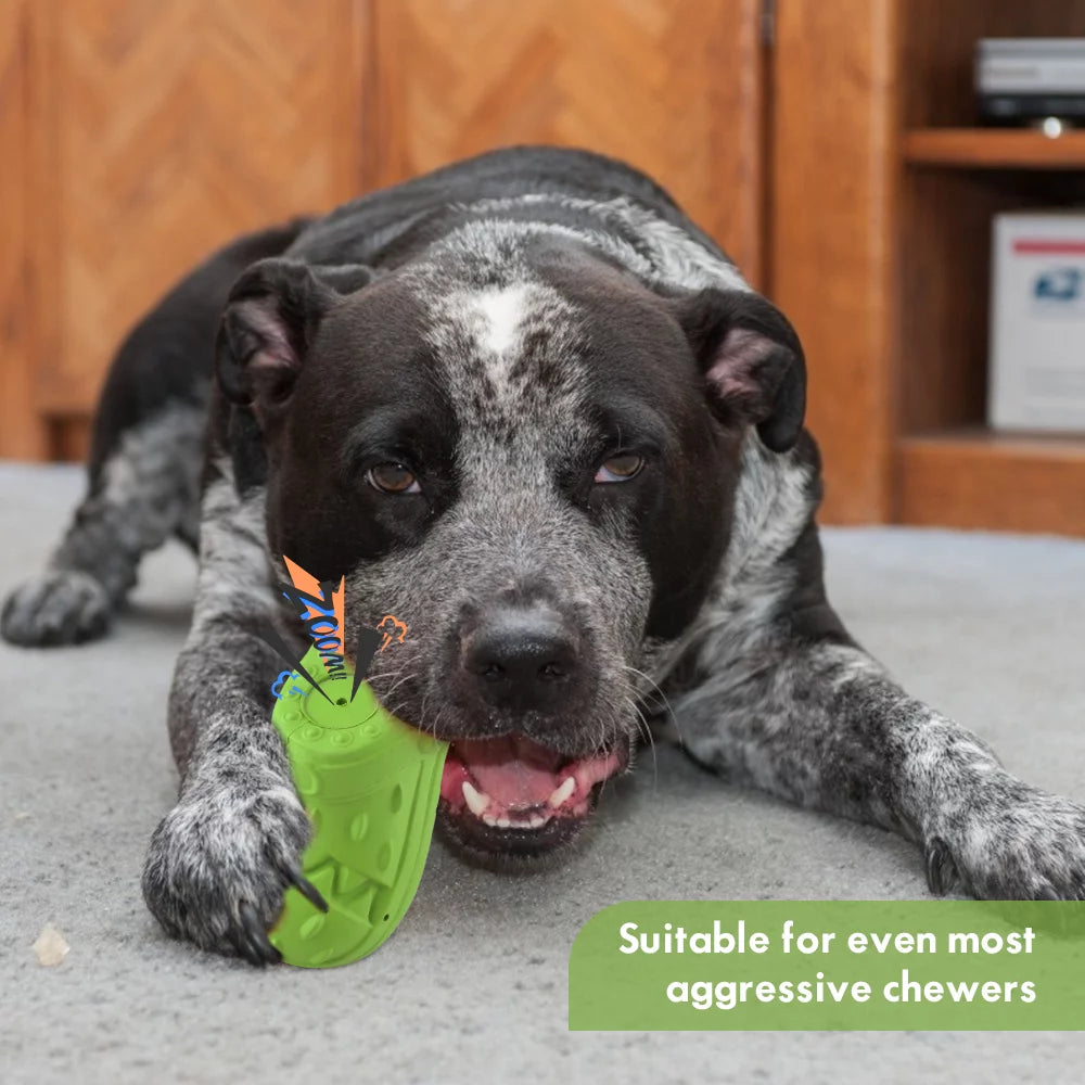 Durable Squeaky Dog Chew Toy for Aggressive Chewers - Shoe-Shaped Design for Dental Health