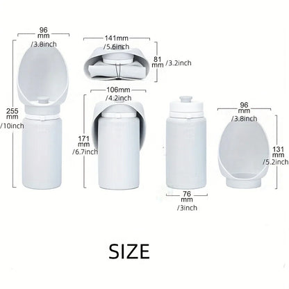 Portable Dog Water Dispenser with Feeding Bowl, Soft Silicone and Foldable Design, Easy to Clean