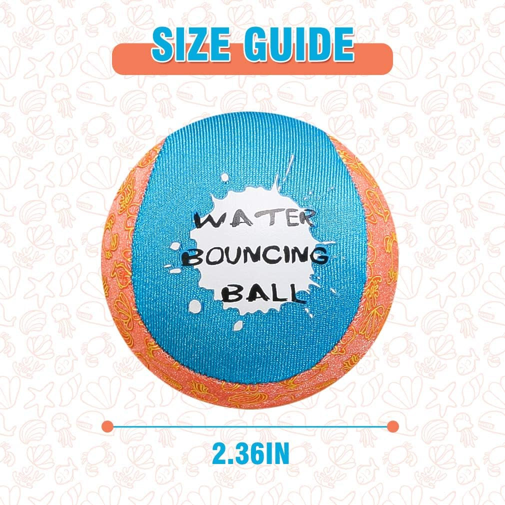 Dog Water Toy Bouncing Balls - Set of 2 Floating Interactive Chew Balls for Outdoor Pool and Lake Activities