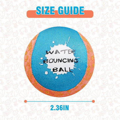 Dog Water Toy Bouncing Balls - Set of 2 Floating Interactive Chew Balls for Outdoor Pool and Lake Activities