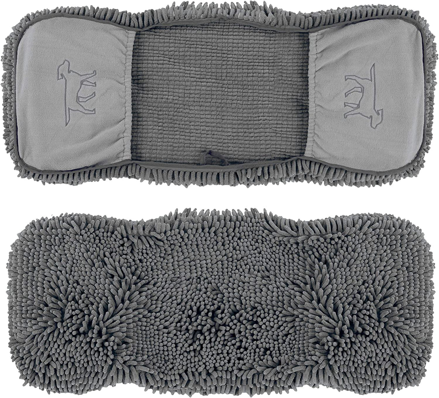 Extra Large Ultra Absorbent Microfiber Dog Bath Towel - 35"x15" with Comfortable Hand Pockets, Suitable for Indoor and Outdoor Use, Durable and Machine Washable
