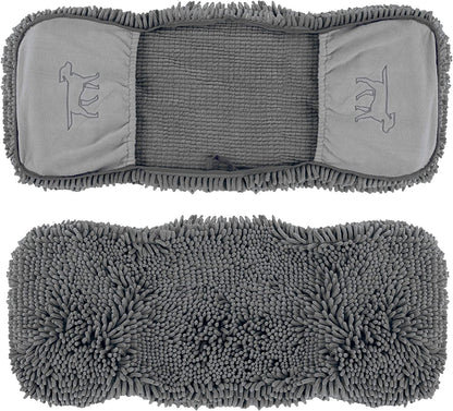 Extra Large Ultra Absorbent Microfiber Dog Bath Towel - 35"x15" with Comfortable Hand Pockets, Suitable for Indoor and Outdoor Use, Durable and Machine Washable