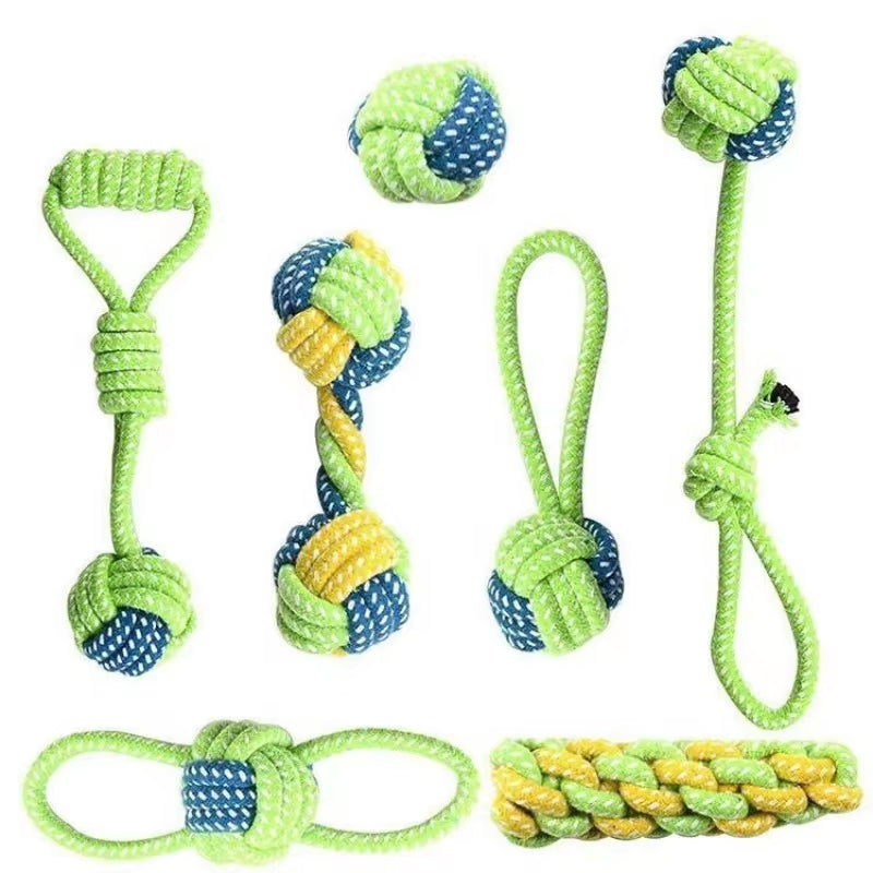 Interactive Cotton Rope Dog Toys: Mini Balls and Chew Accessories for Large and Small Dogs