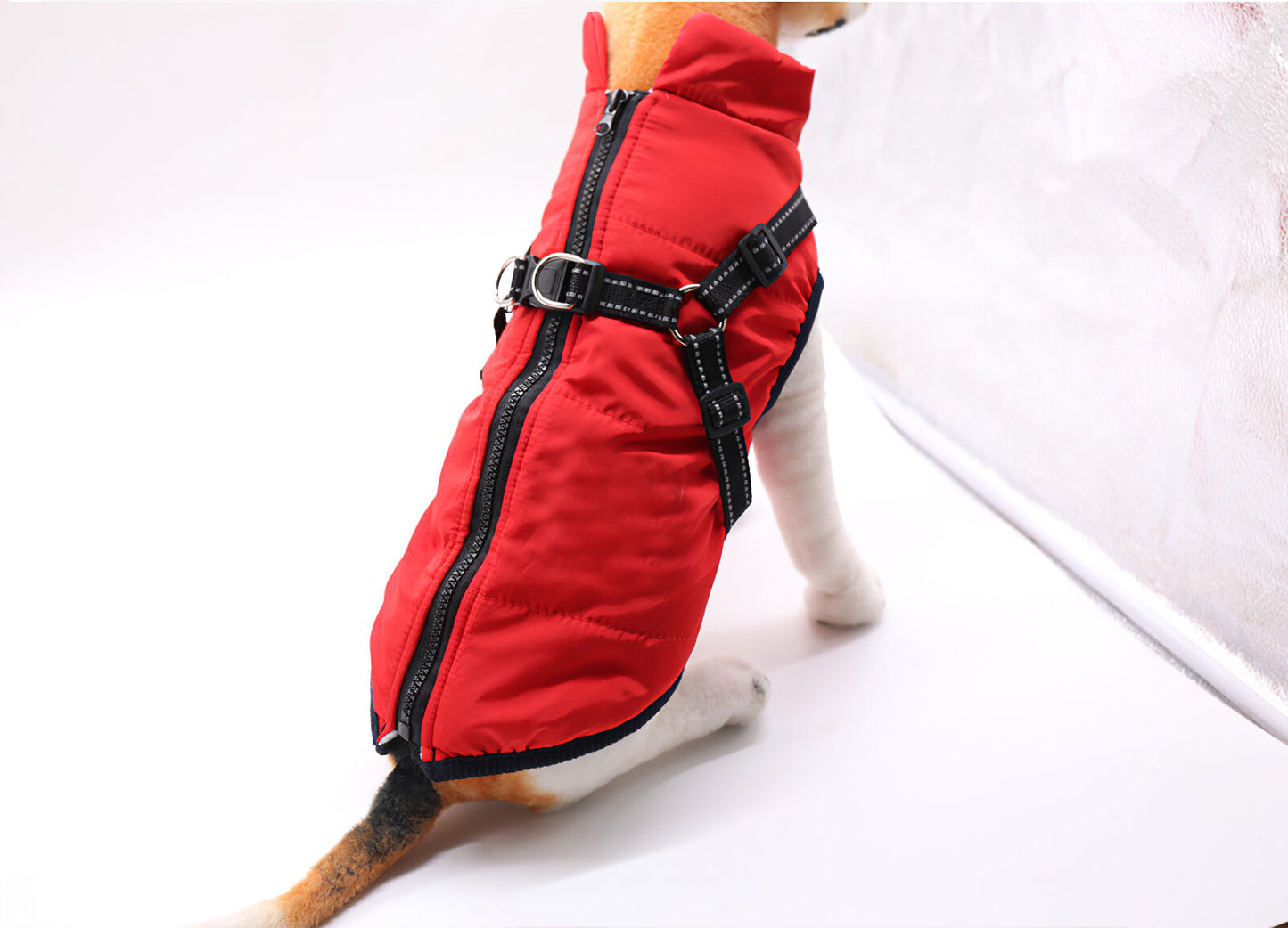 UK Autumn/Winter Pet Vest - Warm Padded Coat with Harness and Zip Jacket for Dogs and Cats