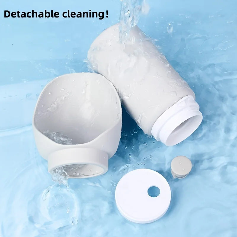 Portable Dog Water Dispenser with Feeding Bowl, Soft Silicone and Foldable Design, Easy to Clean