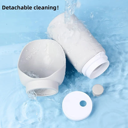 Portable Dog Water Dispenser with Feeding Bowl, Soft Silicone and Foldable Design, Easy to Clean