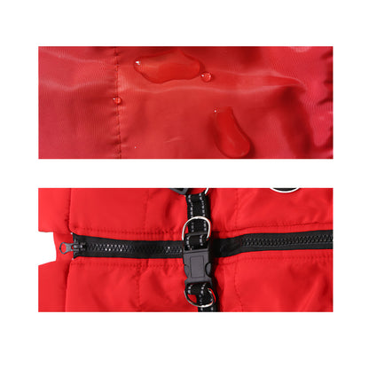 UK Autumn/Winter Pet Vest - Warm Padded Coat with Harness and Zip Jacket for Dogs and Cats