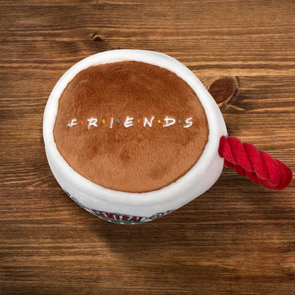 Central Perk Coffee Mug Plush Dog Toy with Rope Handle | Soft Squeaky Toy for Dogs | Stuffed Toy with Squeaker for Enhanced Playtime | Friends Collectible Item