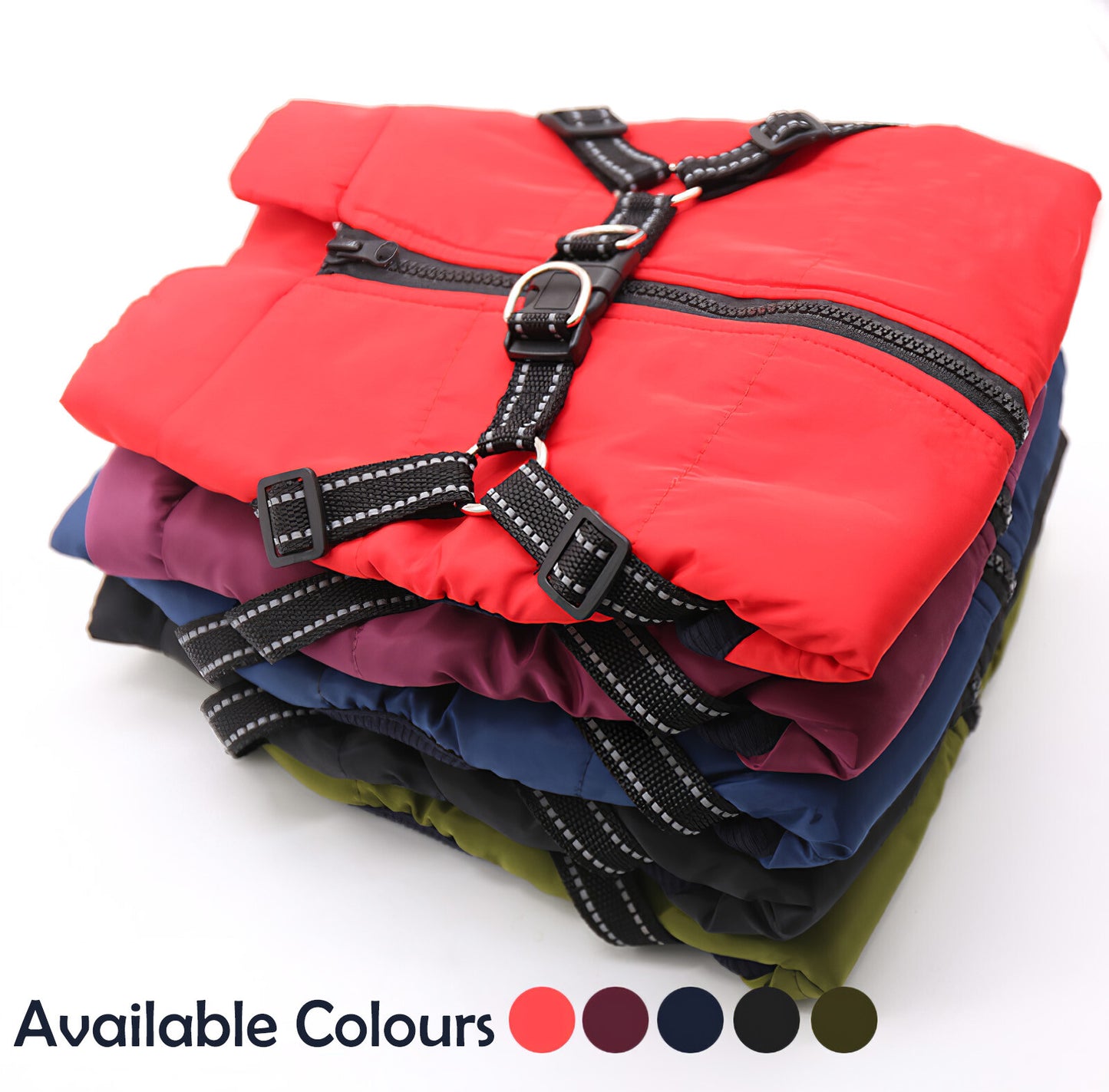 UK Autumn/Winter Pet Vest - Warm Padded Coat with Harness and Zip Jacket for Dogs and Cats