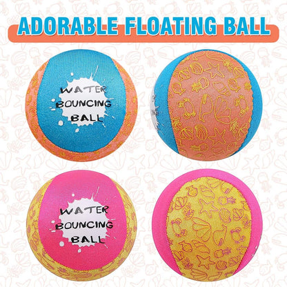 Dog Water Toy Bouncing Balls - Set of 2 Floating Interactive Chew Balls for Outdoor Pool and Lake Activities