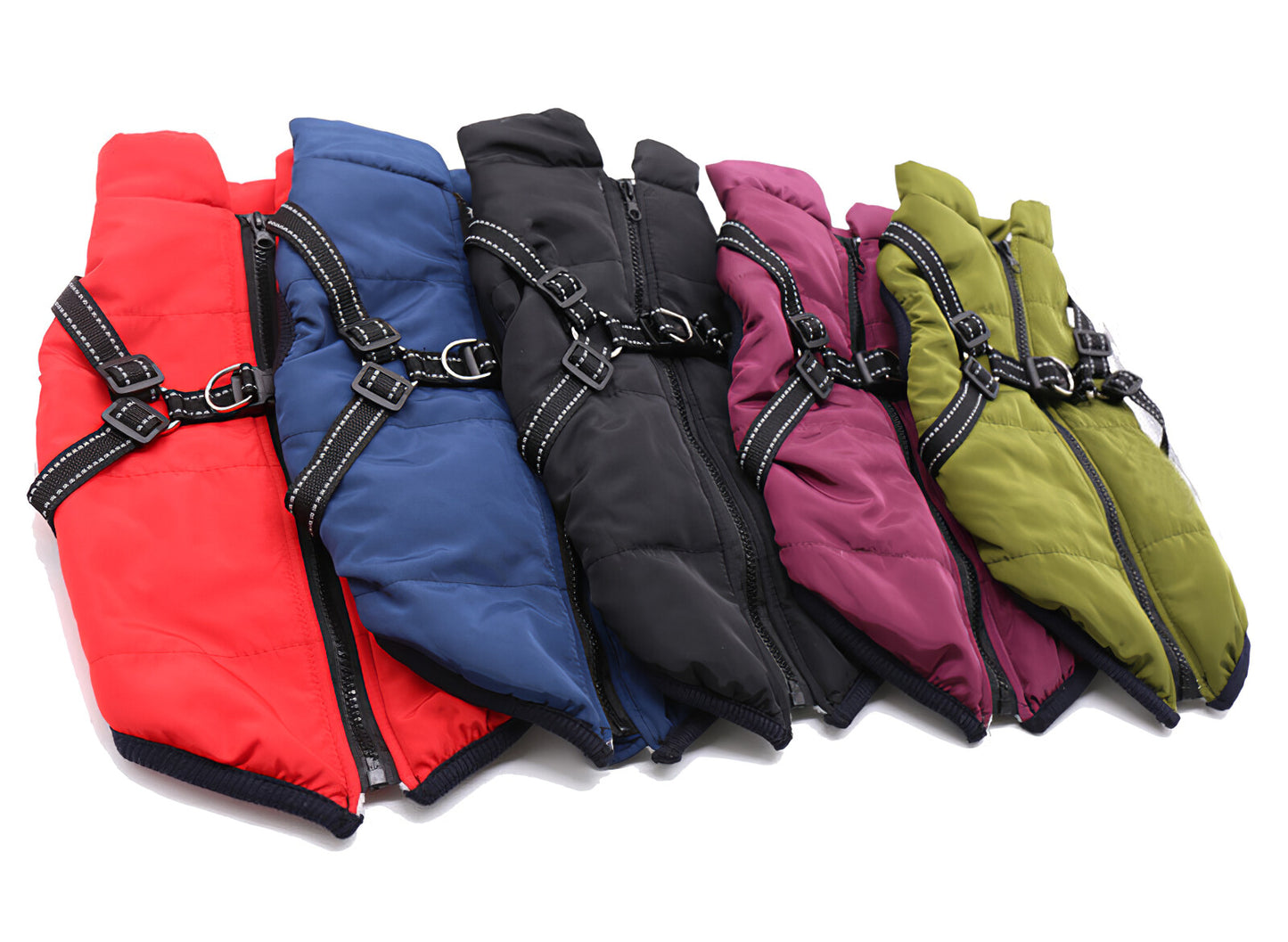 UK Autumn/Winter Pet Vest - Warm Padded Coat with Harness and Zip Jacket for Dogs and Cats