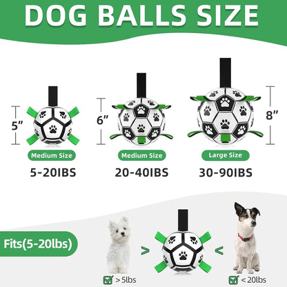 Dog Balls Dog Football Toys Dog Toy Ball (5 Inch Small) | Durable High Bounce Floating Dog Balls, Dog Water Toys, Interactive Dog Ball Indoor Outdoor Play, Ideal Dog Birthday Gifts