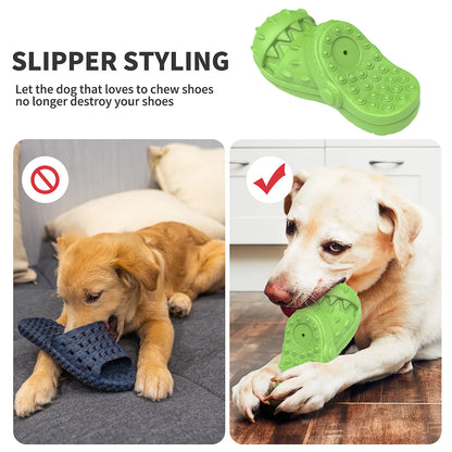 Durable Squeaky Dog Chew Toy for Aggressive Chewers - Shoe-Shaped Design for Dental Health