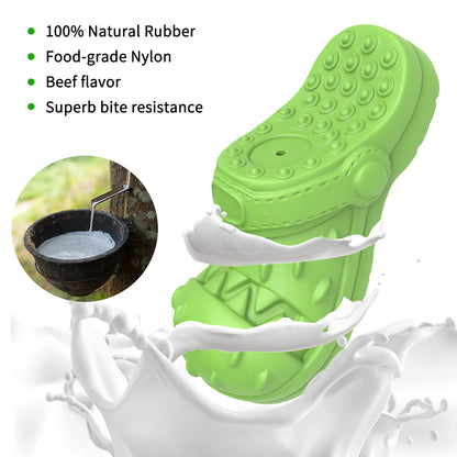 Durable Squeaky Dog Chew Toy for Aggressive Chewers - Shoe-Shaped Design for Dental Health