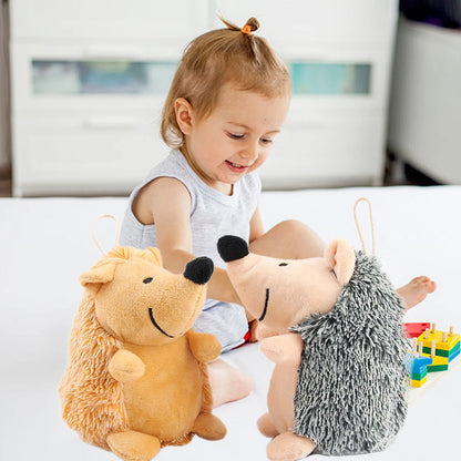 Soft Plush Squeaky Hedgehog Dog Toy - Ideal for Biting, Training, and Playtime for Dogs and Puppies