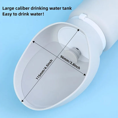 Portable Dog Water Dispenser with Feeding Bowl, Soft Silicone and Foldable Design, Easy to Clean