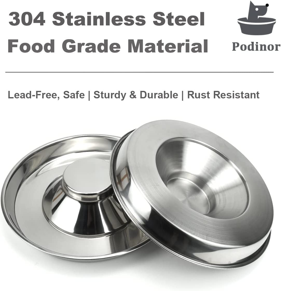 Stainless Steel Dog Bowls for Puppies - 11.8 Inch Feeding and Water Dishes