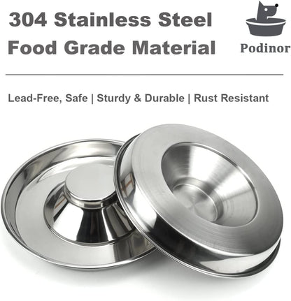 Stainless Steel Dog Bowls for Puppies - 11.8 Inch Feeding and Water Dishes