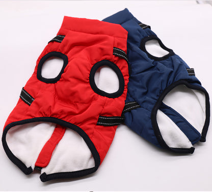 UK Autumn/Winter Pet Vest - Warm Padded Coat with Harness and Zip Jacket for Dogs and Cats
