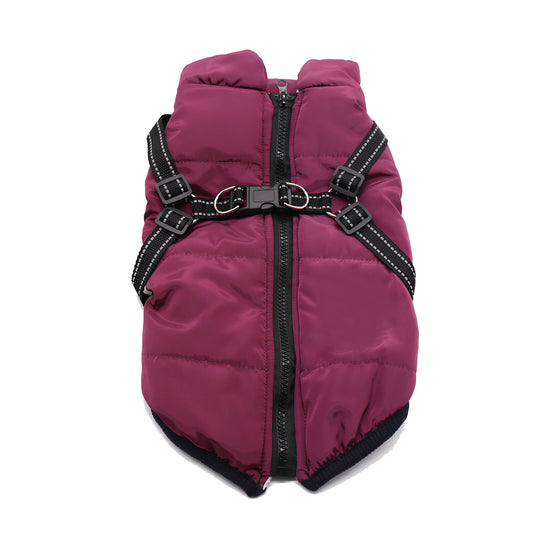 UK Autumn/Winter Pet Vest - Warm Padded Coat with Harness and Zip Jacket for Dogs and Cats