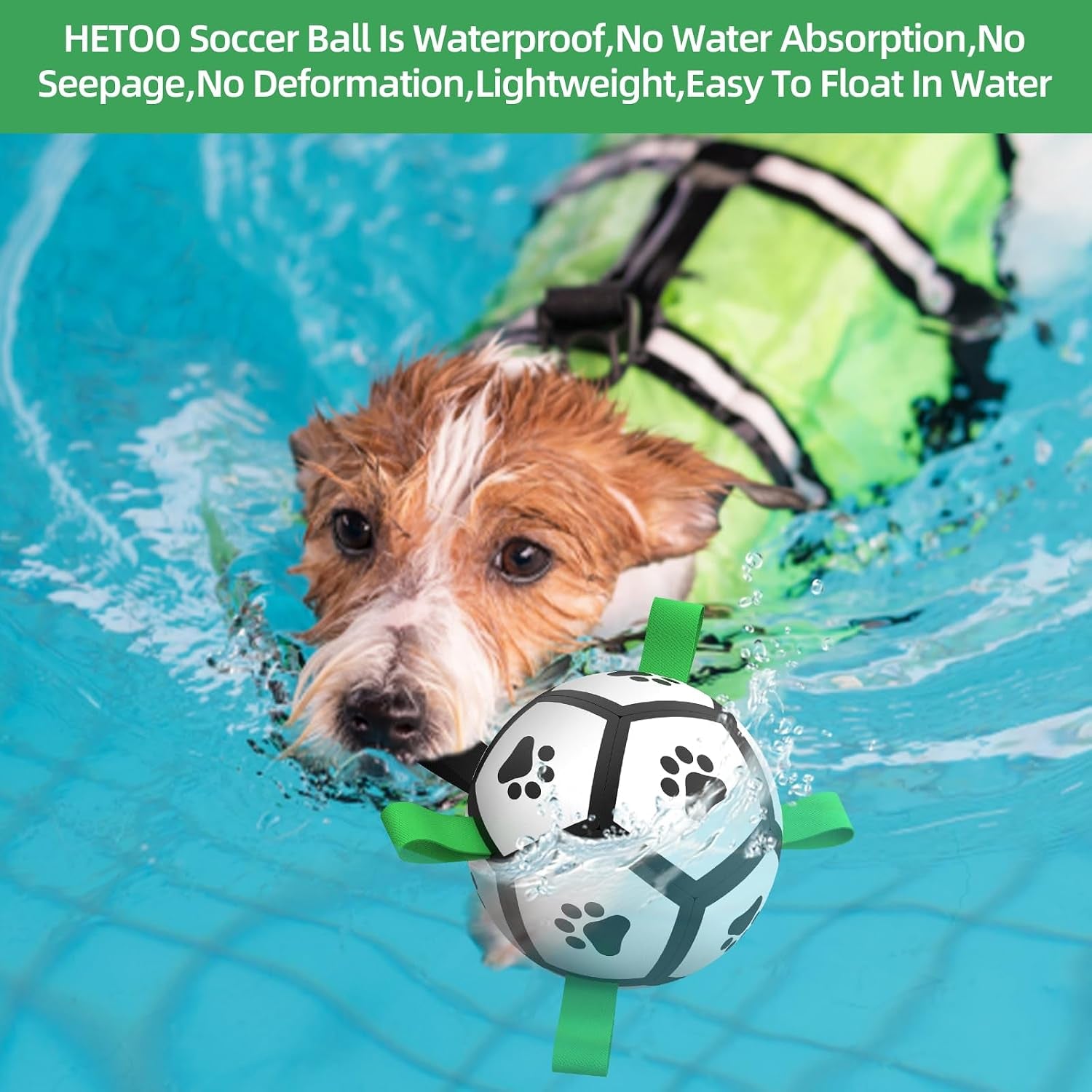 Dog Balls Dog Football Toys Dog Toy Ball (5 Inch Small) | Durable High Bounce Floating Dog Balls, Dog Water Toys, Interactive Dog Ball Indoor Outdoor Play, Ideal Dog Birthday Gifts