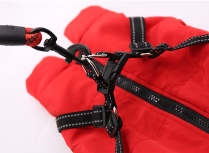 UK Autumn/Winter Pet Vest - Warm Padded Coat with Harness and Zip Jacket for Dogs and Cats