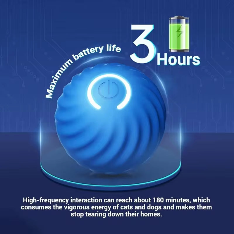 Automatic Interactive Dog Toy Ball - USB Rechargeable Moving and Bouncing Chew Toy for Puppies