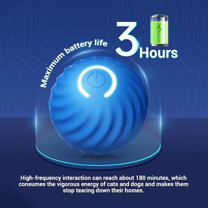 Automatic Interactive Dog Toy Ball - USB Rechargeable Moving and Bouncing Chew Toy for Puppies